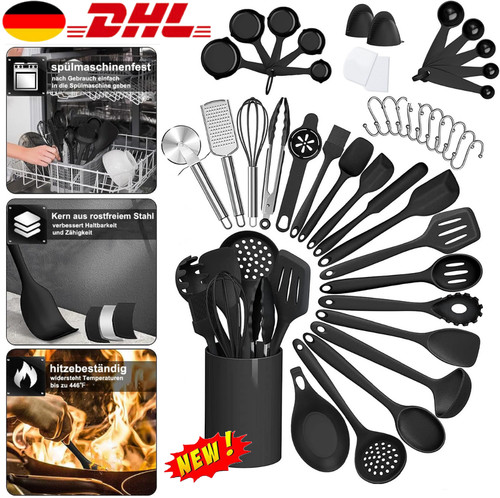 43er set küchenhelfer silikon - set,