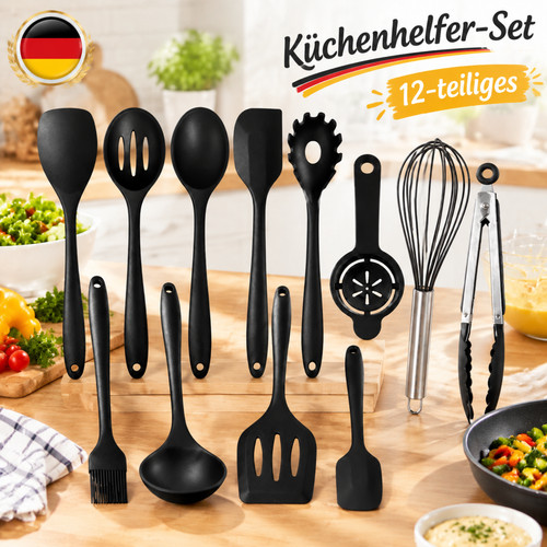 12tlg küchenutensilien set - küchenutensilien,