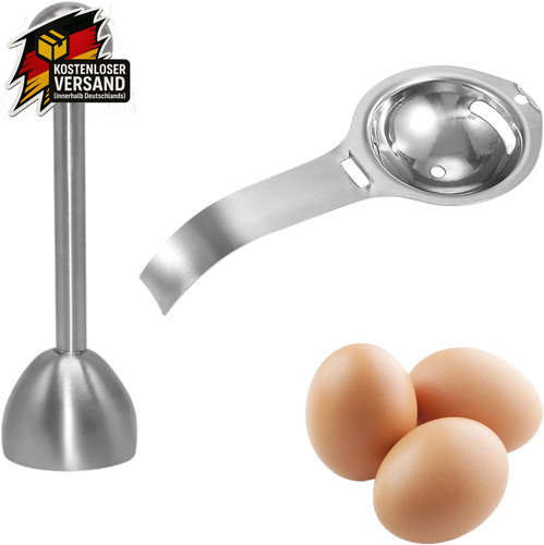 Eiertrenner set edelstahl für - edelstahl,