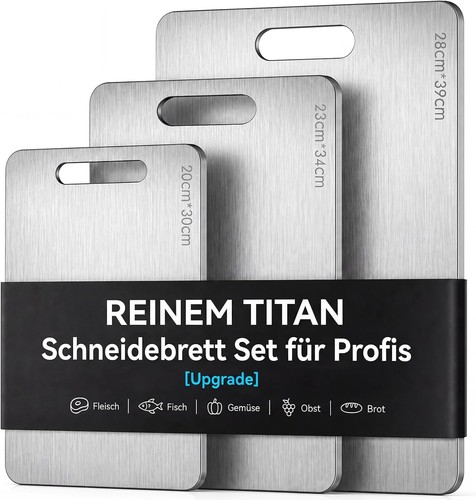 Schneidebrett set edelstahl - set,