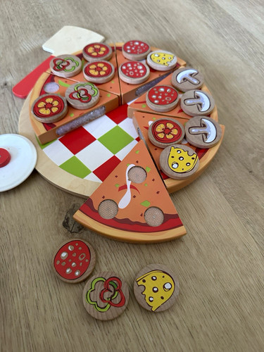 Holz spielzeug pizza - holz, zum