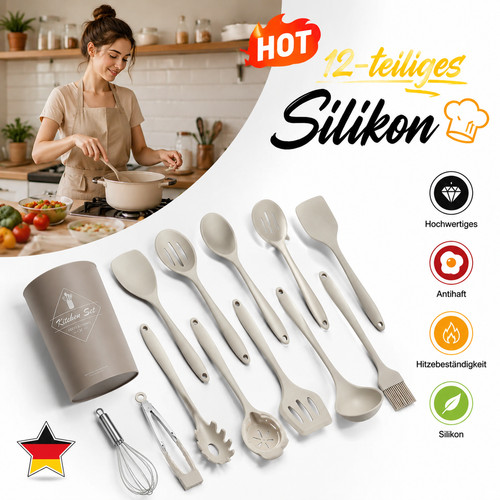 Teilig silikon küchenset - 12-teilig, silikon-küchenset