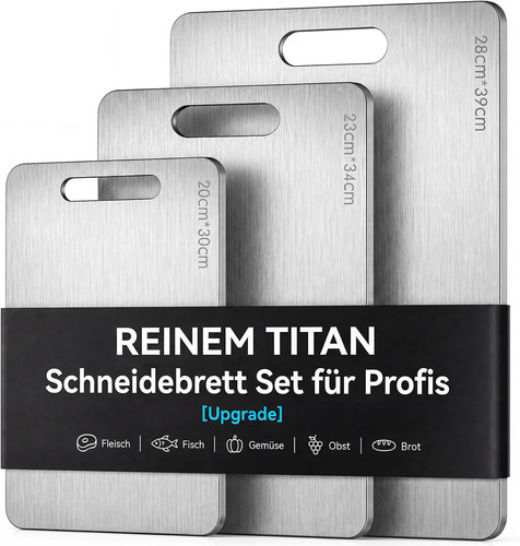 Schneidebrett set edelstahl - set,