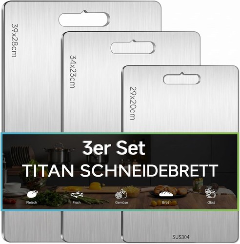 Schneidebrett set edelstahl - schneidebrett,